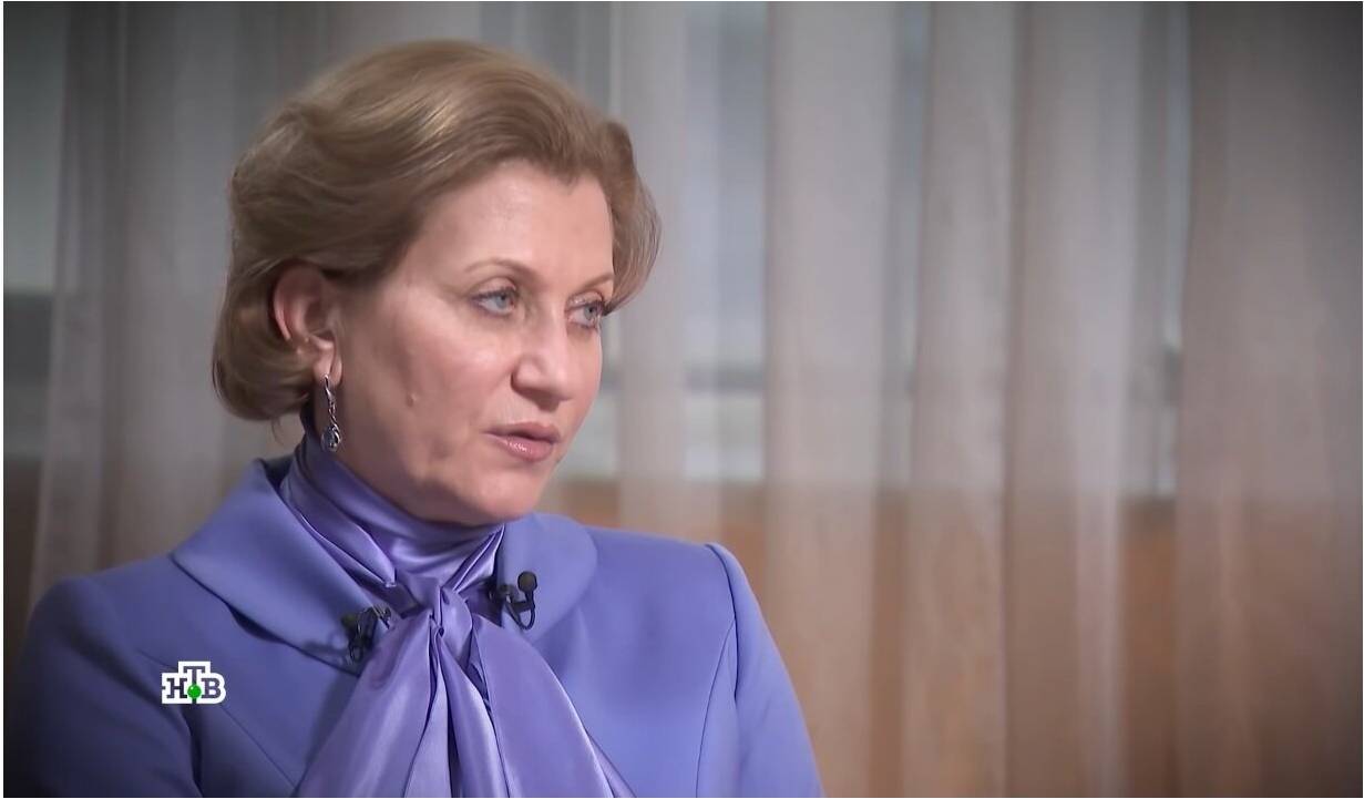 Анна Попова дает интервью НТВ